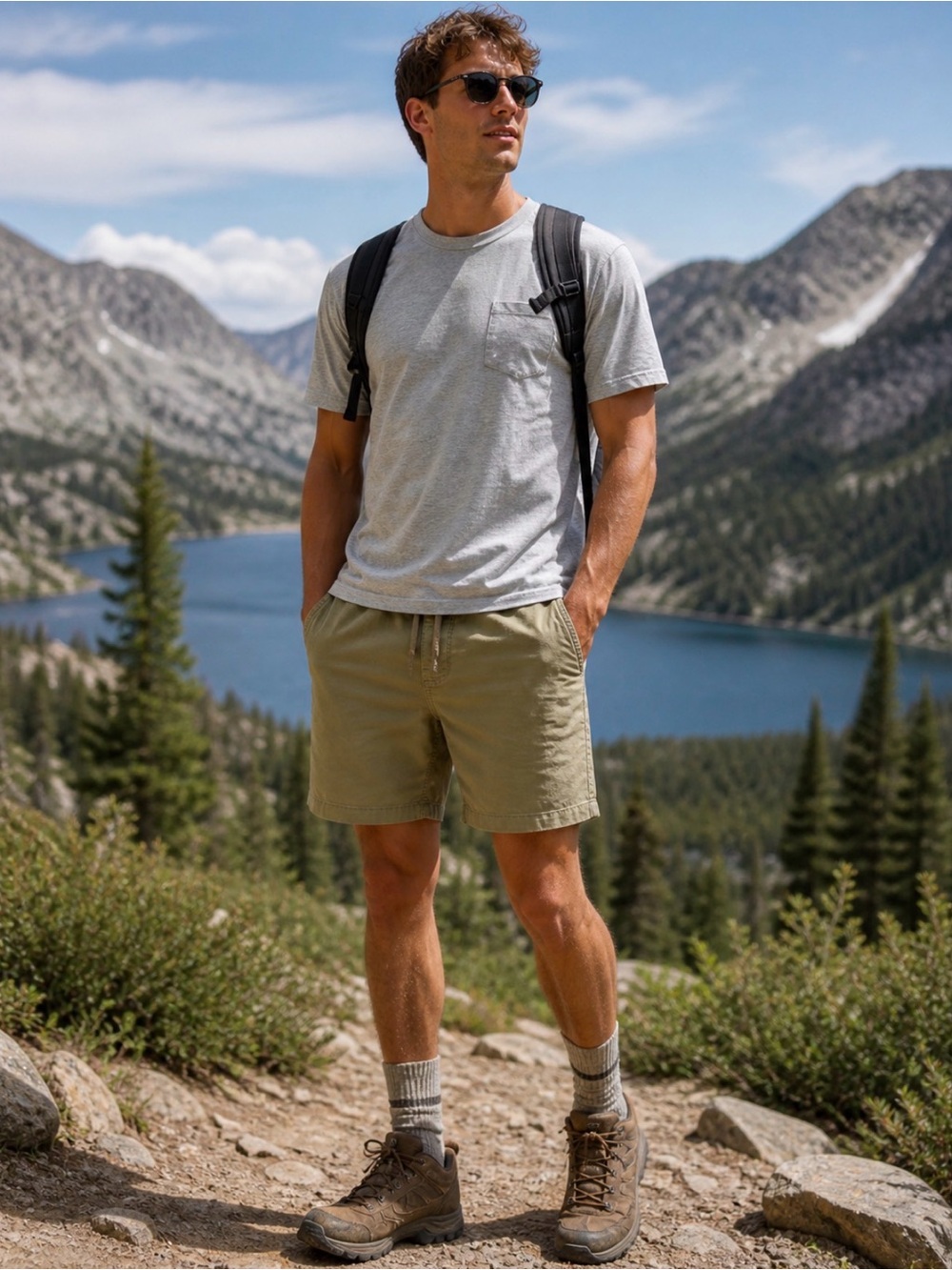 Katin Trails Men’s Shorts L Hiking Outdoors Casual Minimalist Comfort Everyday